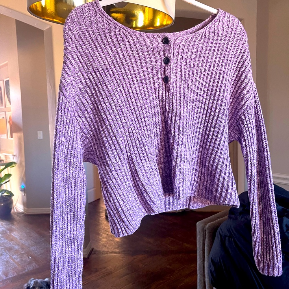 purple sweater